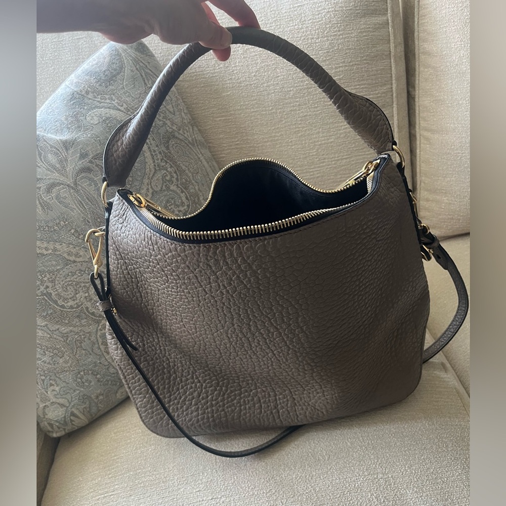 Burberry taupe Leather Ledbury hobo bag